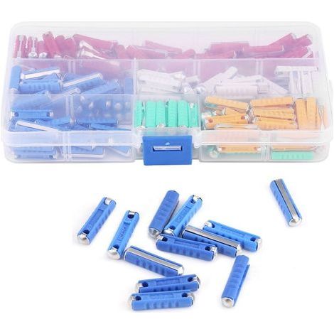 Kit d'assortiment de fusibles de voiture en forme de torpille multicolore de 200 pièces pour les voitures européennes de style ancien