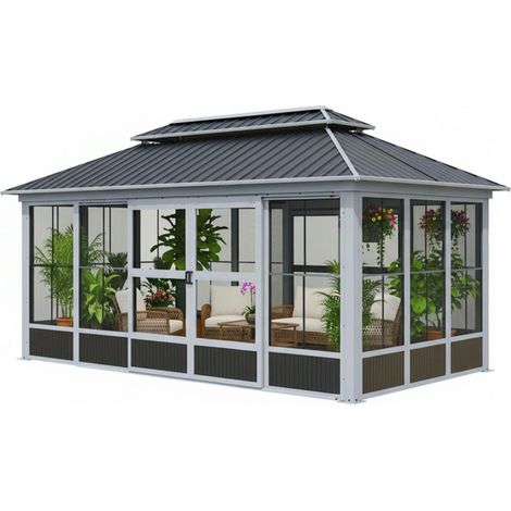 Sojag Aluminium Pavillon Olan 10x17 taupe