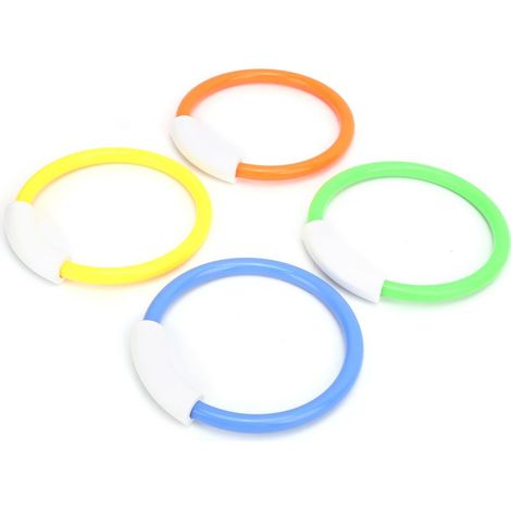 Lot de 4 anneaux de plongée pour piscine, jouets aquatiques amusants pour enfants (1/5)