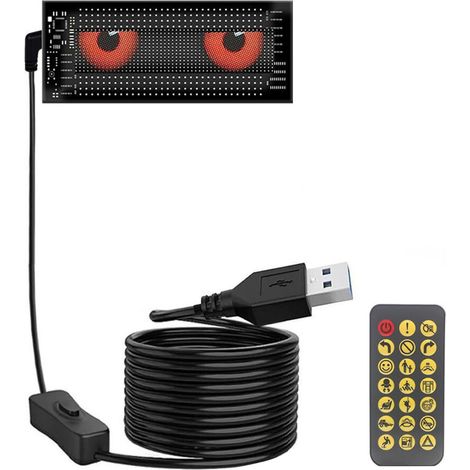 Pantalla LED flexible de 7 x 3 pulgadas para ventanas de automóviles