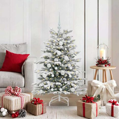 Künstlicher klappbarer Weihnachtsbaum Weiß 120 cm PE und PVC