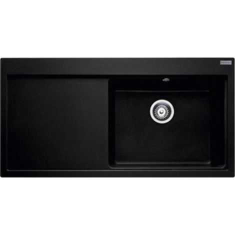 Franke – Évier 1 bac Fragranit+ MTG611 – Onyx – Bonde automatique – Traitement anti-bactérien – Sous meuble 600 mm – Découpe 980 x 495 mm (1/4)