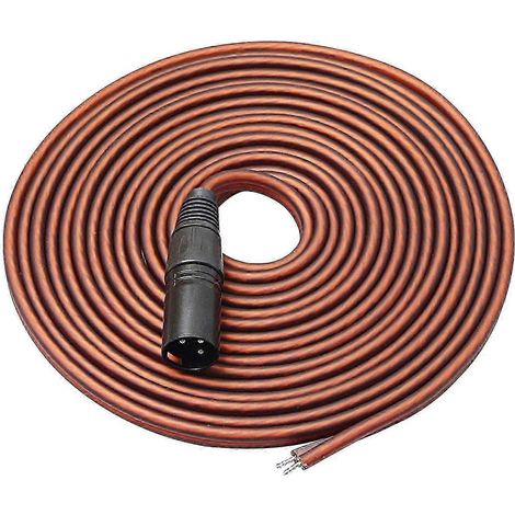 Câble audio XLR pour haut-parleur, fil nu vers fiche XLR, connecteur XLR mâle 3 broches plaqué or, extrémité ouverte. (1/5)