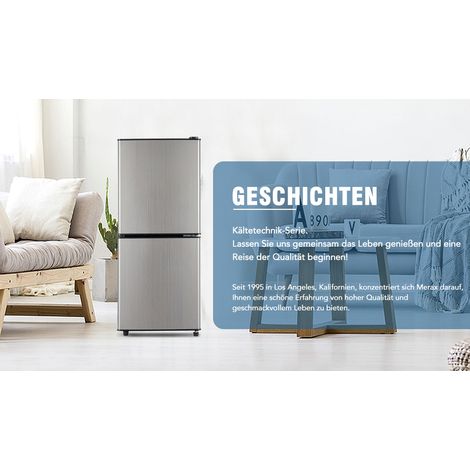 Mini-Kühl-Gefrierkombination 106 L (60+46 L), LED, 7 Temperaturstufen, leise 45 dB, sparsam - 42,5x44,5x102 cm (1/5)