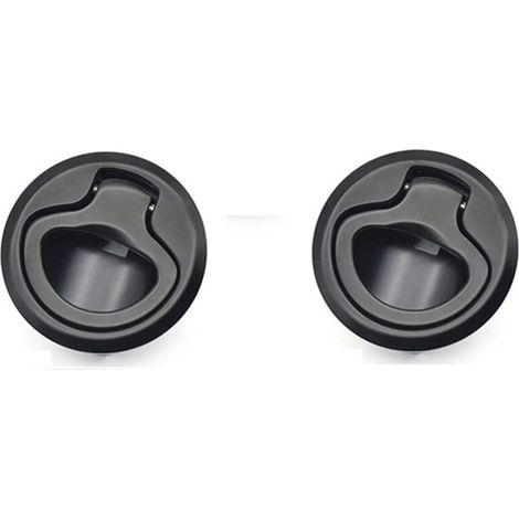2 Pcs Fermeture éclair marine, poignée de trappe à fermeture éclair pivotante en acier inoxydable 316 pour armoires de portes marines,noir (1/5)