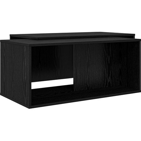 Juego de Mesas de Centro 2 pcs Roble Negro Madera de ingeniería vidaXL
