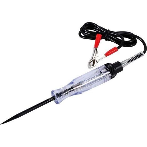 Testeur de circuit électrique, Voiture 6V 12V 24V CC testeur de circuit de tension de camion de voiture Test de voiture VoltMet longue ampoule de stylo-sonde (1/5)
