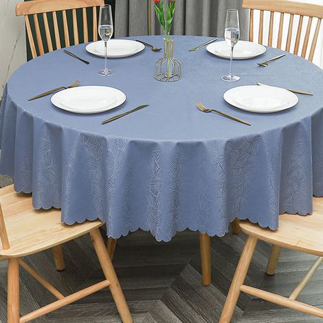 Nappe en vinyle imperméable, nappe ronde résistante, nappe lavable pour cuisine et salle à manger