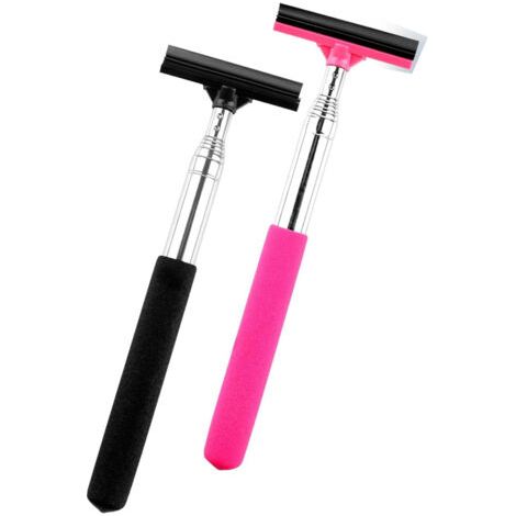 Essuie-glace rétractable - convient aux vitres de voiture, portes de douche, pare-brise, carrelages, phares antibrouillard et surfaces vitrées - 21 x 6 cm (1/5)