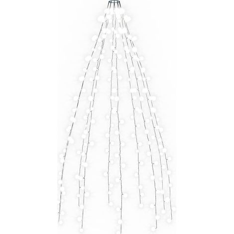 vidaXL Red de luces de árbol de Navidad 210 LEDs blanco frío 210 cm (1/2)