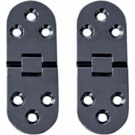 ZVD-10 Pièces Charnières de Table Pliantes Plat Porte Cabinet Pliable Charnières Alliage Zinc Charniere Porte Placard,Round Edge Charnières pour Porte de Meuble avec vis,pour Table de Cuisine,Meubles (1/4)