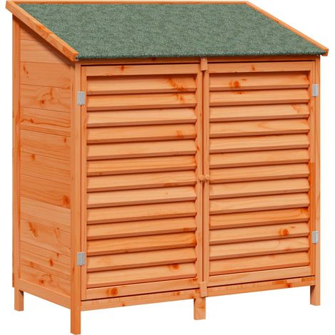 Cobertizo de Jardín con techo Marrón 106 x 56 x 113,5 cm vidaXL (1/5)