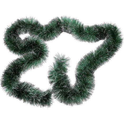 Guirlande de Noël en ruban scintillant pour décoration murale, 1 pièce verte (1/5)