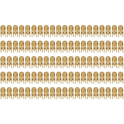Ensemble de 100 adaptateurs de câble coaxial RF (femelles) pour modules de circuits imprimés