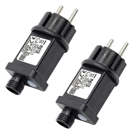 Lot de 2 blocs d'alimentation transformateur 24 V - Convient pour Noël, Halloween, appareils LED, décorations, prise européenne (1/5)