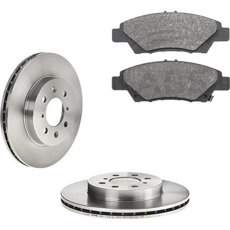 KIT FRENI ANTERIORI compatibile con HONDA JAZZ III (GE,GG,GP,ZA) - DISCHI + PASTIGLIE OEM: FDB4404 / 16039 , 18546 /SOSTITUZIONE DIRETTA/BASSA POLVERE/SILENZIOSO (1/5)