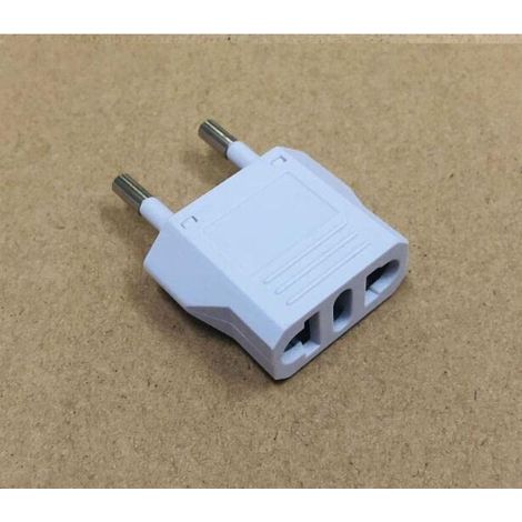 Fiche européenne - Fiche plate - 250 V - 2,5 A - Avec raccord à vis - Noir