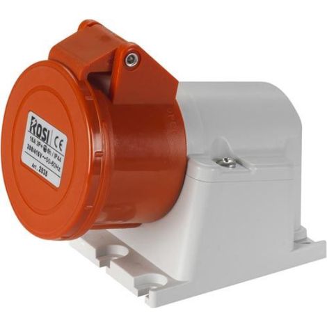 Presa industriale da parete, 380V, 3P+T, 16A, IP54 - Rosi 1002535 (1/2)