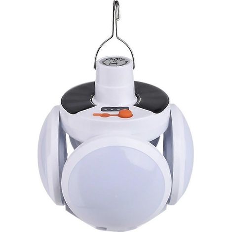 Campinglaterne mit Haken, wasserdichte LED-Notleuchte – solaraufladbar, 5 Leuchtmodi (1/5)