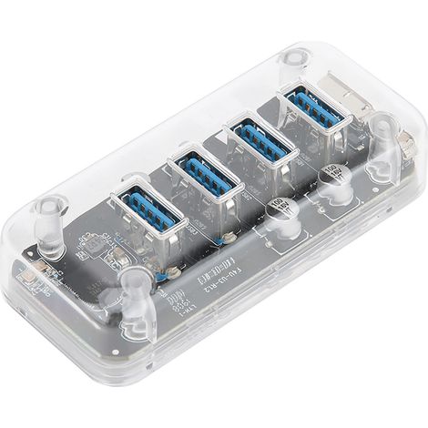 ORICO F4U U3 USB 3.0 Typ EA/M auf USB 3.0 Micro B/M 5 Gbit/s Transparenter Desktop-Hub (1/5)