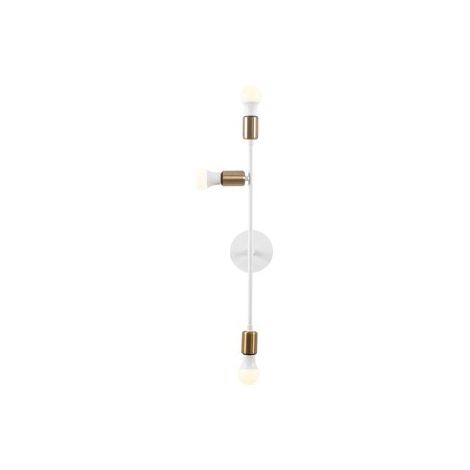 Aplique de pared extensión izquierda, metal , blanco, 15x15x65, casquillo 3 x E 27 Max 40 W