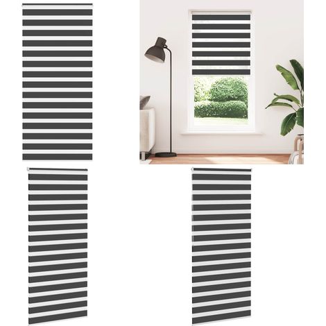 vidaXL Zebrarollo Schwarz 100x200 cm Stoffbreite 95,9 cm Polyester (1/5)