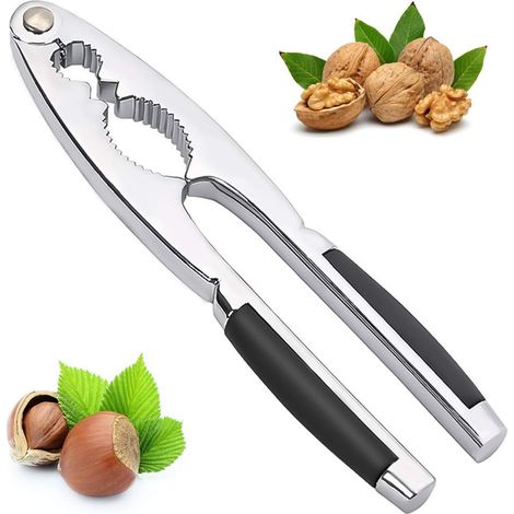 Nussknacker aus Metall mit rutschfestem Griff für Pekannüsse und Walnüsse. (1/4)