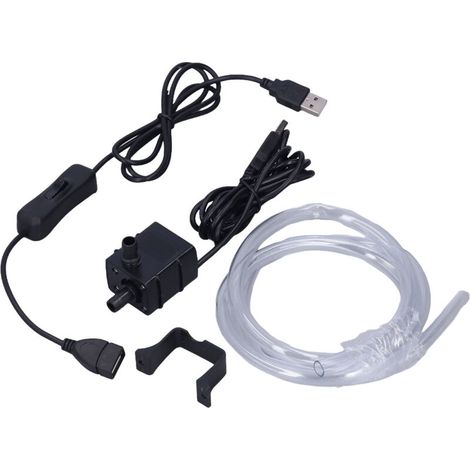 Kit de pompe submersible basse pression avec connecteur femelle DC5521 et câble USB 5V 1W (1/5)