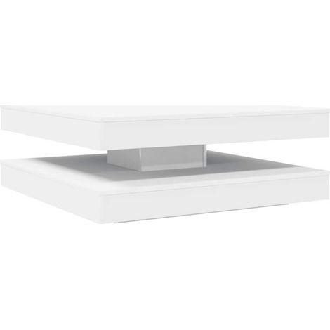 Maison Exclusive - Table basse rotative à 360 degrés blanc 90x90x34,5 cm