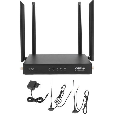 Routeur 4G LTE CPE intérieur débloqué, Modem WiFi sans fil, 300Mbps, Hotspot avec 6 antennes, emplacement pour carte SIM, prise ue
