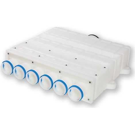 Verteilerbox - 63-125-W Rohranschluss DN 125 Abgänge 6 Stutzen DN 63 - 80.100.040
