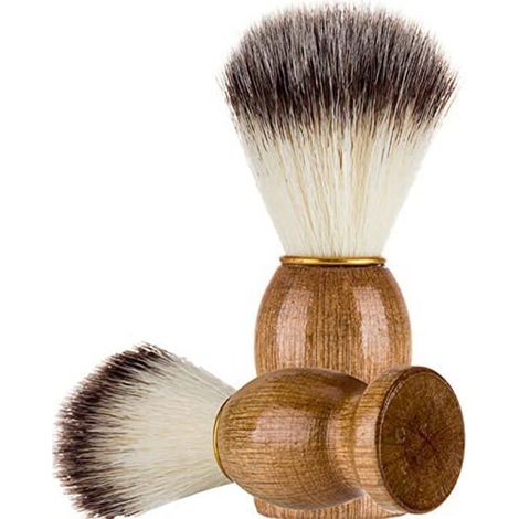 Blaireau de rasage en poils de blaireau purs, blaireau de rasage en poils de blaireau fait à la main pour hommes (1/5)