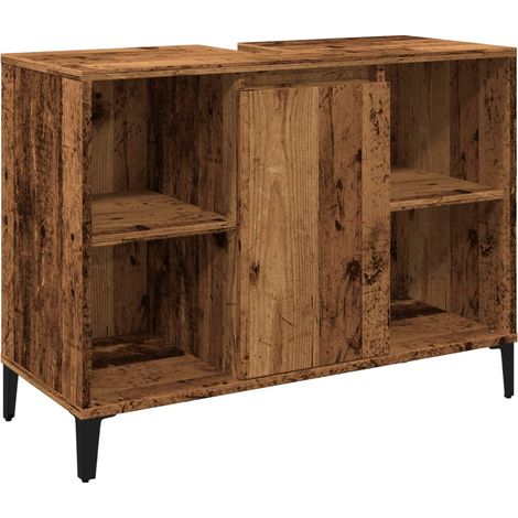 Maison Exclusive - Waschbeckenunterschrank Altholz-Optik 80x33x60