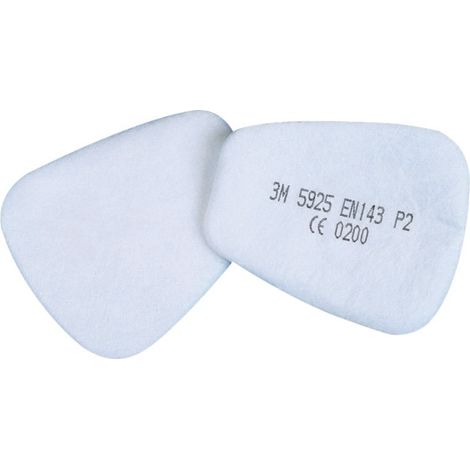 3M – Filtres à particules P3R 5935 – Cartouche de rechange pour masque de protection – Forme trapézoïdale asymétrique – Protection contre particules solides et liquides