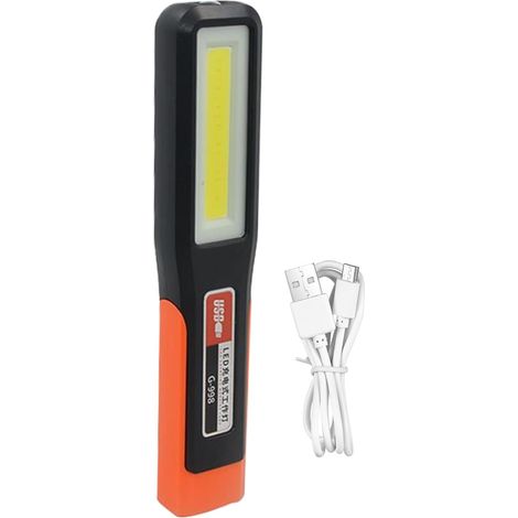 Lampe Torche Magnétique Rechargeable Étanche Portable Réglable 7 Modes Lampe torche de travail portable Pour Extérieur Maison Randonnée Pêche Réparation Auto Garage (1/5)