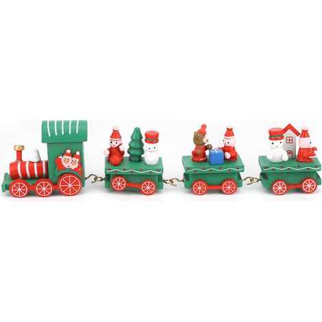 Niedliches Weihnachtsspielzeug, Eisenbahnwaggon, Spielzeug, Weihnachtsdekoration, Ornament, Kindergeschenk, Grün (1/5)