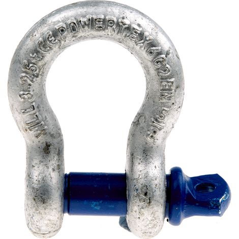 Manille en Acier Zingué, 3.25t ( Prix pour 1 )