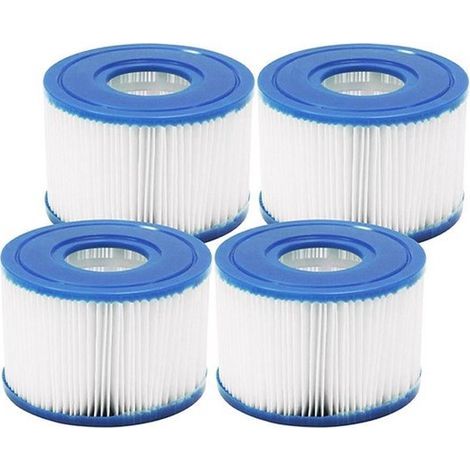Filtre jacuzzi - filtre piscine - pour spa gonflable - 4 pièces Cartouche de filtre adaptée pour Intex Pure Spa Type S1 29001 Filtres (1/5)