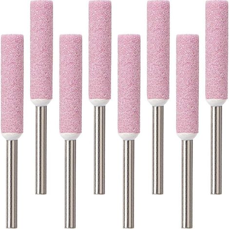 Affûteur de tronçonneuse diamant, lime à pierre pour tronçonneuse, pince d'affûtage de chaîne, 4,8 mm, 8 pièces (rose) (1/5)