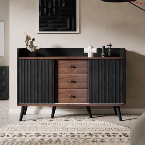 Sideboard Schrank mit Schiebetueren und 3 Schubladen OKMYHOME (1/5)