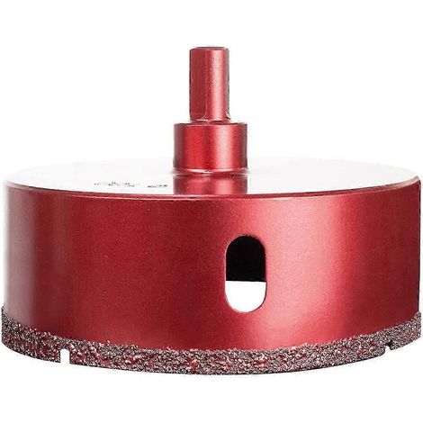 Foret scie cloche à revêtement diamant, coupe-trous haute performance pour verre/carrelage/granit/marbre (100 mm) (1/4)