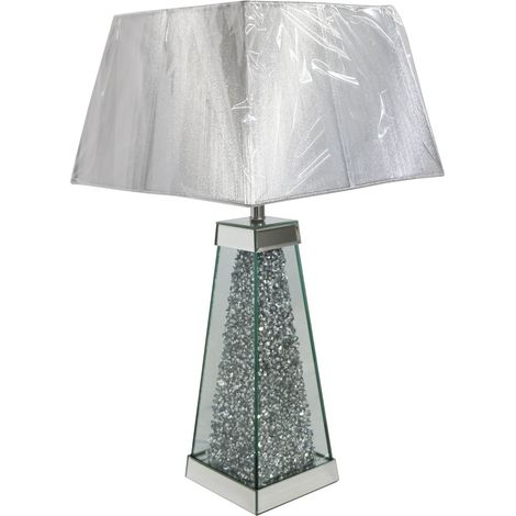 Lampe STRASS – Design Chromé & Cristaux – 16x16x52 cm (1/3)