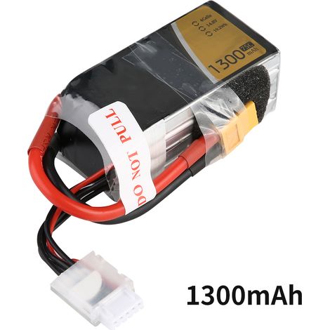 Tattu 14.8V 1300mAh 75C 4S1P Batterie Lipo avec Connecteur XT60-SYP pour Drone FPV Quadricoptère (1/5)