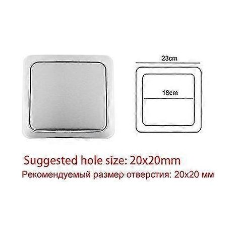 Poubelle encastrée à clapet en acier inoxydable 23 cm avec couvercle basculant équilibré - Kitchen Square - Argent (1/5)