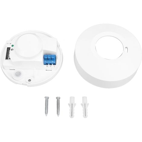 Ortviai Détecteur de mouvement plafonnier 1200 W, capteur micro-ondes 360° pour couloirs hôteliers, parkings souterrains et escaliers (1/5)
