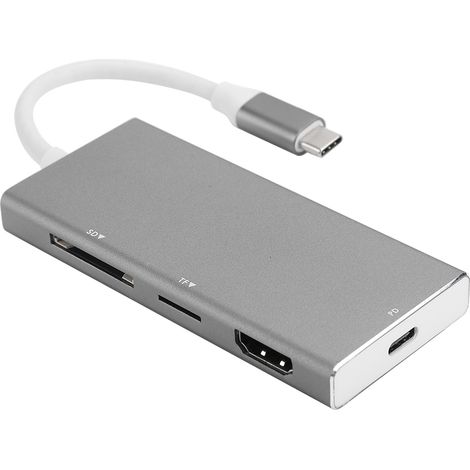 7-in-1 Multifunktions-USB-C-Hub mit 5-V-Gleichstromnetzteil für MacBook (1/5)