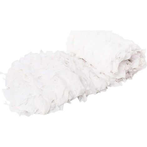 Filet de Camouflage Protection Solaire Camo pour Parasol Camping Chasse Décoration Abri Ombre de Tente Blanc 3m x 4m (1/5)