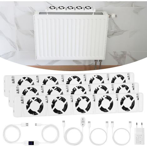 Jiubiaz Radiatorventilator 5-fach, 3er-Set, Temperatursteuerung, für 200–300 cm (1/5)