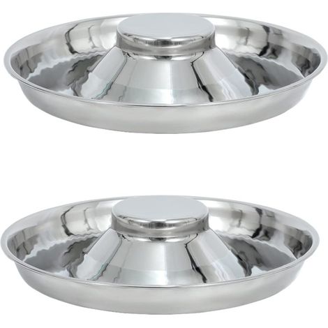 Bol pour chien en acier inoxydable pour chiot - Bol d'eau pour nourriture pour chien Bol de sevrage à alimentation lente pour petits chiens, chats, animaux domestiques (1/5)