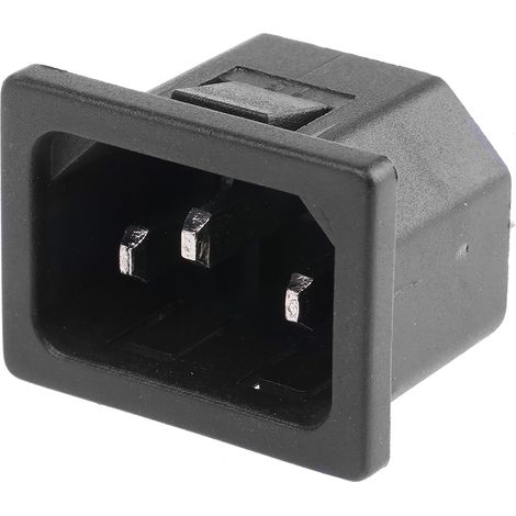 Rs Pro – Connecteur IEC mâle C14 – Montage rapide – Courant 10A – Tension 250V – Type de raccordement à souder
